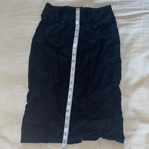 Black stretch office skirt